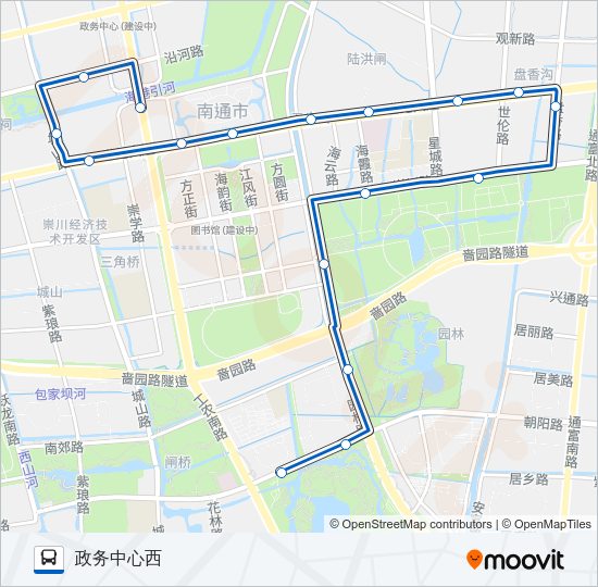 公交70通勤线路的线路图