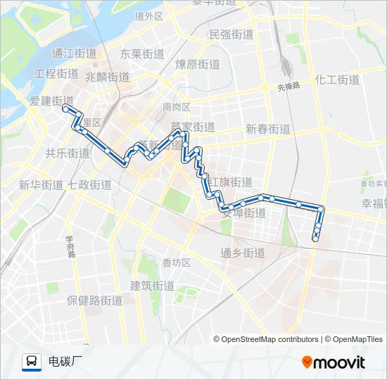 17路 Bus Line Map