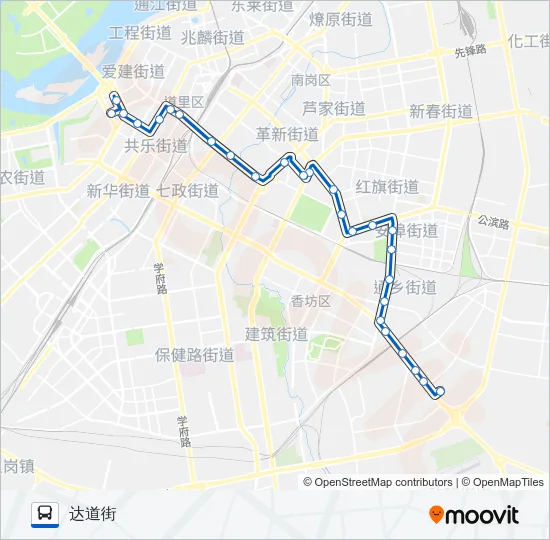 公交22路的线路图