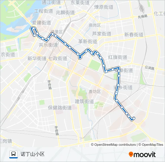 公交22路的线路图