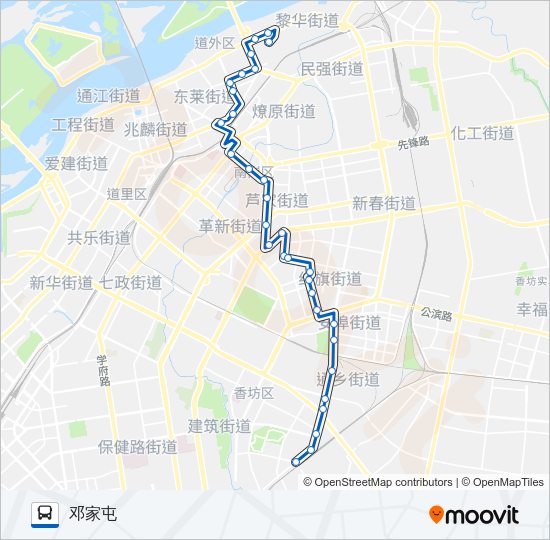 公交72路的线路图