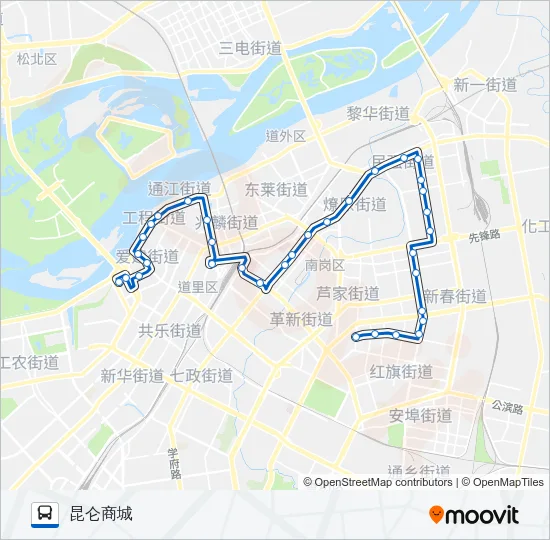 74路 Bus Line Map