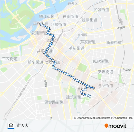 75路 Bus Line Map