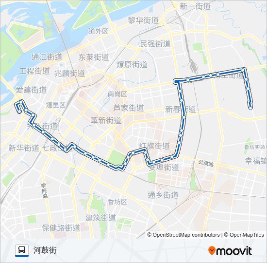 公交77路的线路图