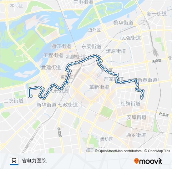 公交91路的线路图