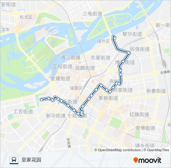 公交92路的线路图