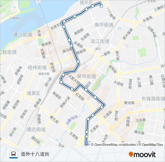 公交109路的线路图