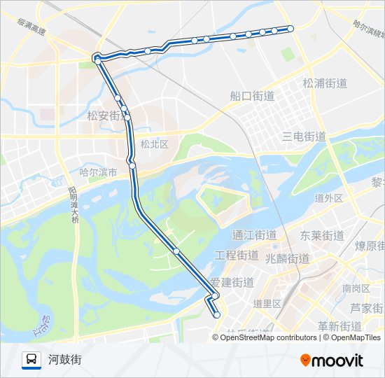 公交215路的线路图