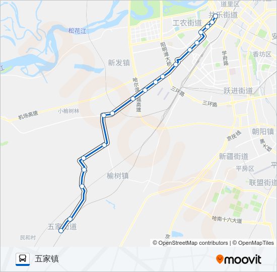 公交345路的线路图