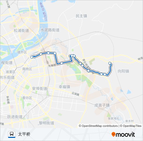 公交352支路的线路图