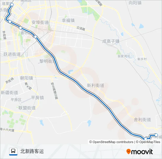 601路 Bus Line Map