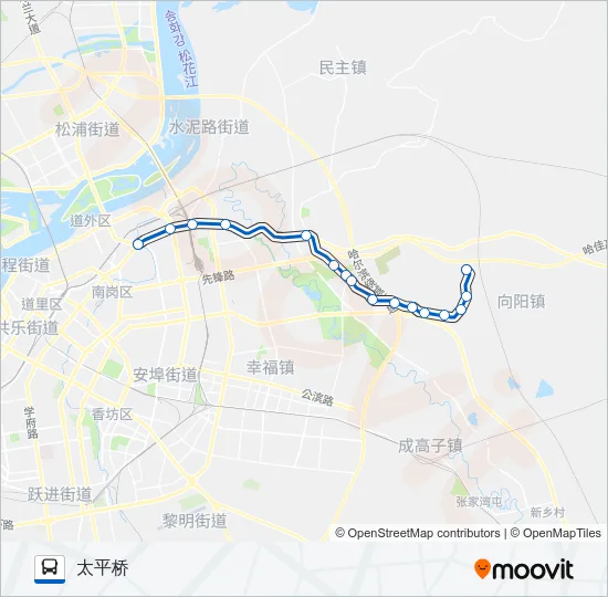 滨郊9路 Bus Line Map