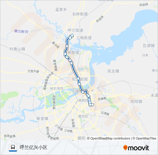 公交552支路的线路图