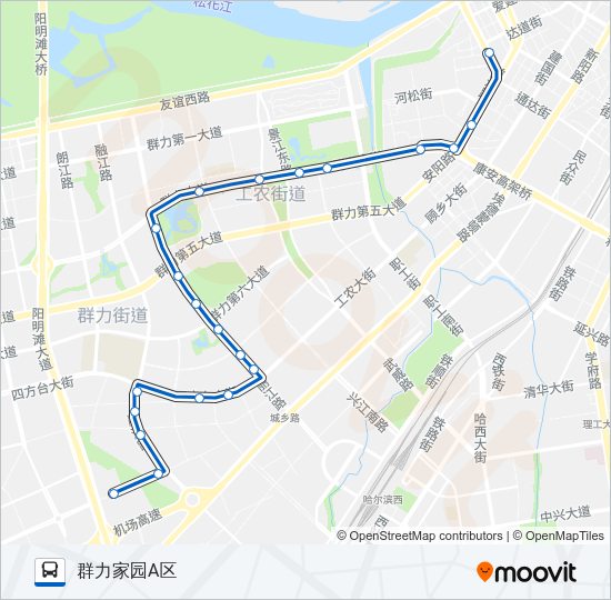 公交65区间路的线路图
