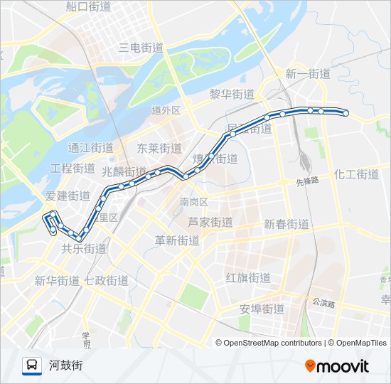 公交66区间路的线路图