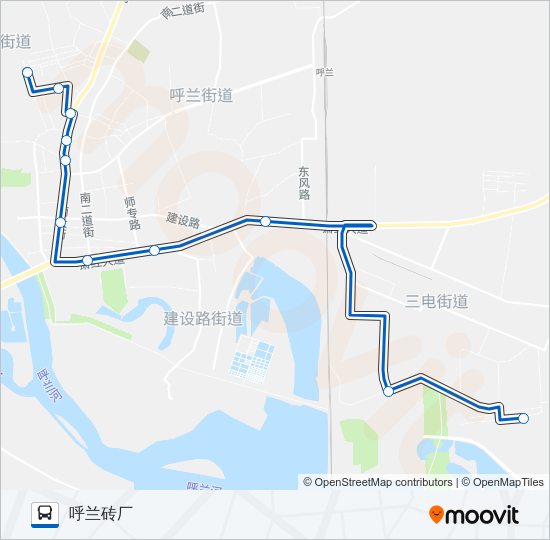 呼兰区3路 bus Line Map