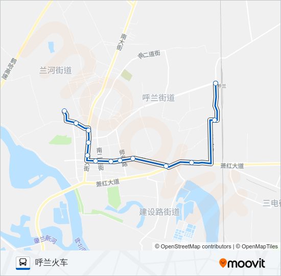 公交呼兰区4路的线路图