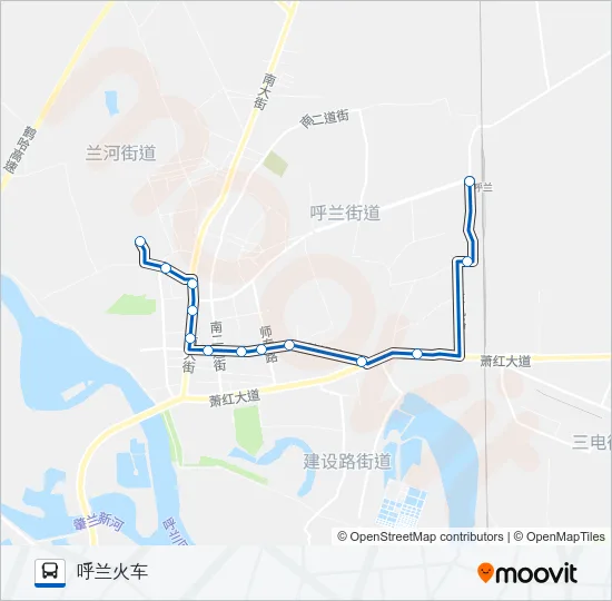 呼兰区4路 Bus Line Map