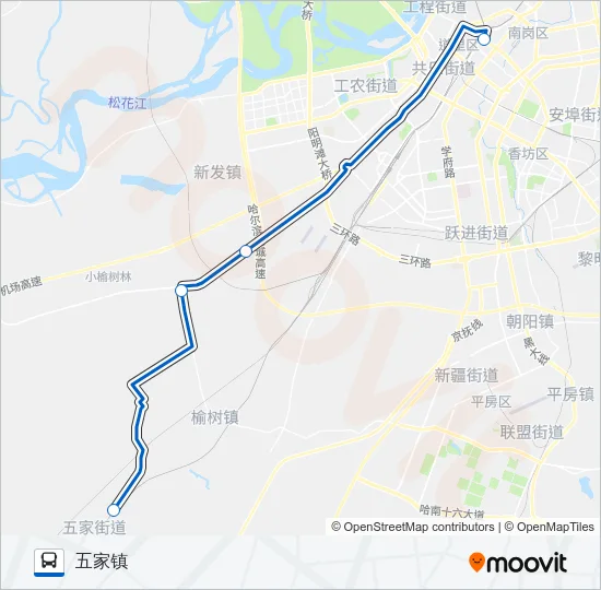 滨郊17路 Bus Line Map