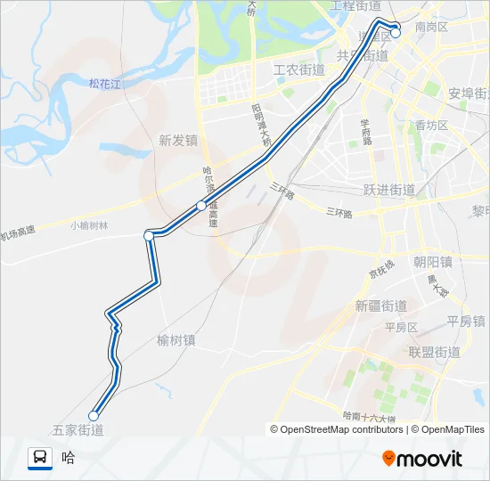滨郊17路 Bus Line Map