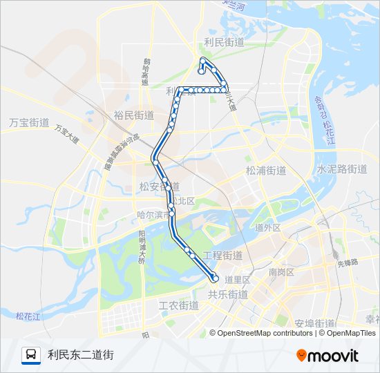 公交211支线路的线路图