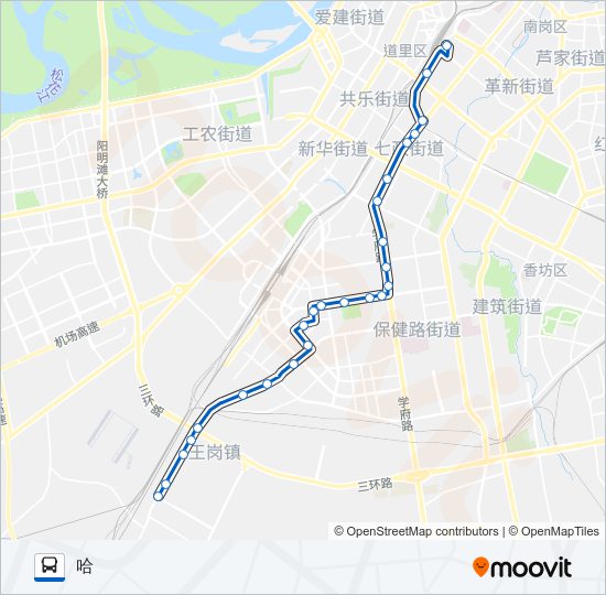 公交336区间路的线路图