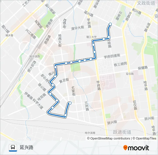 公交83区间车路的线路图