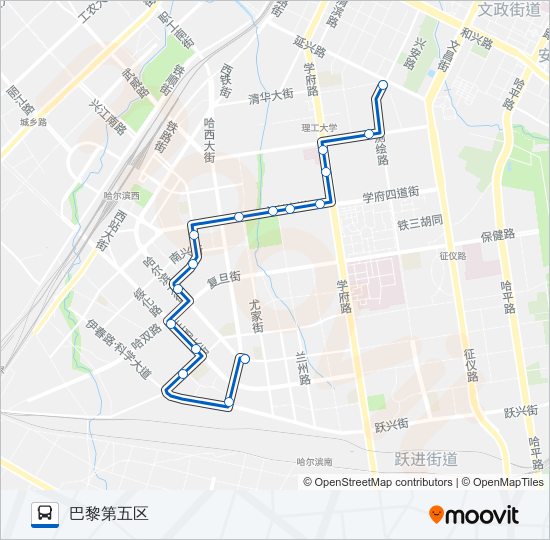 公交83区间车路的线路图