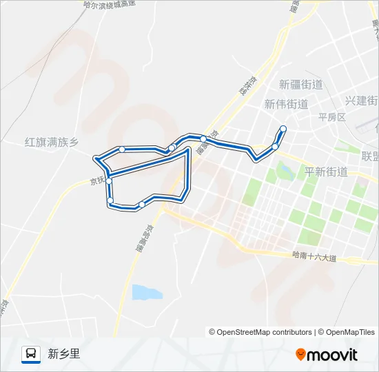 郊12路内环 Bus Line Map