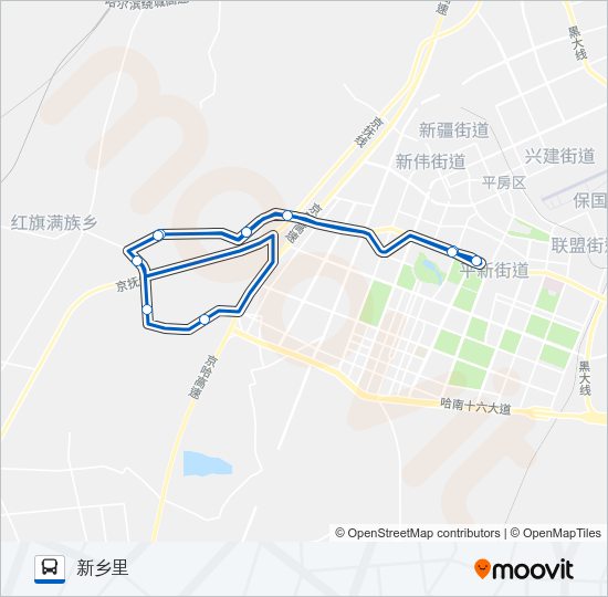 公交郊12外环路的线路图