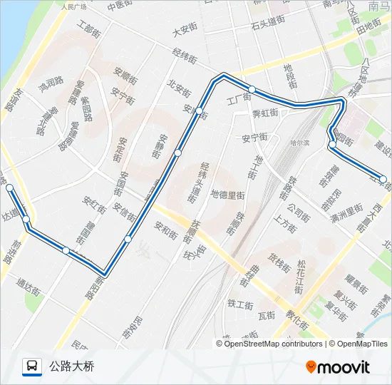 14路空调区间 Bus Line Map