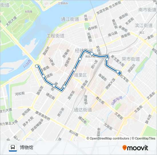 公交14空调区间路的线路图