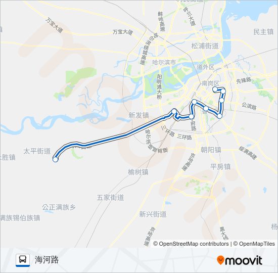 公交机场大巴2号路的线路图
