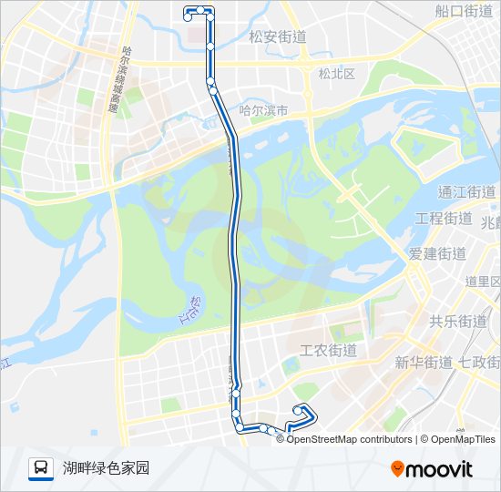 公交124定点公交路的线路图