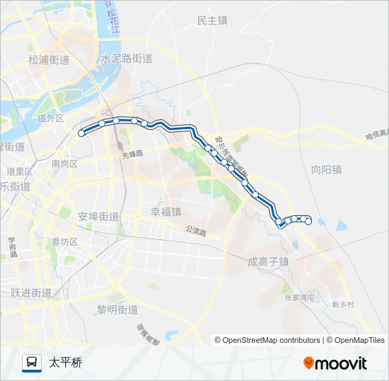 352路雷家支线 Bus Line Map