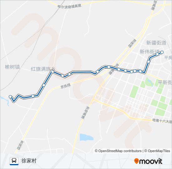 公交370徐家支线路的线路图