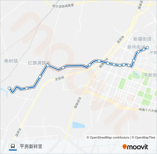 370路徐家支线 Bus Line Map