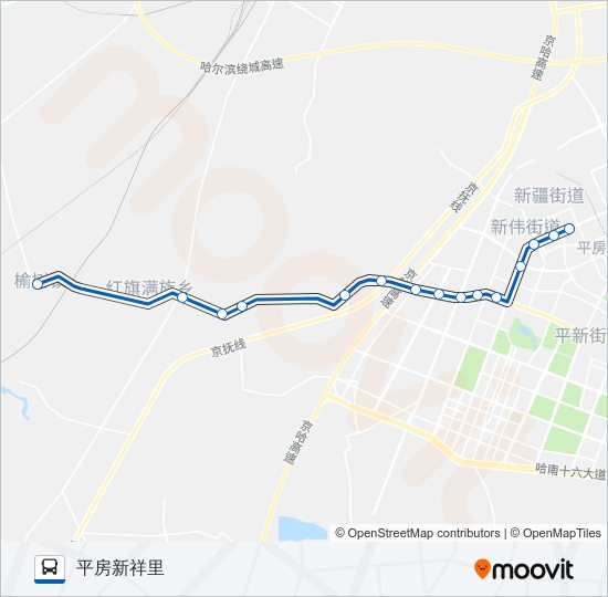 370路望哈支线 bus Line Map