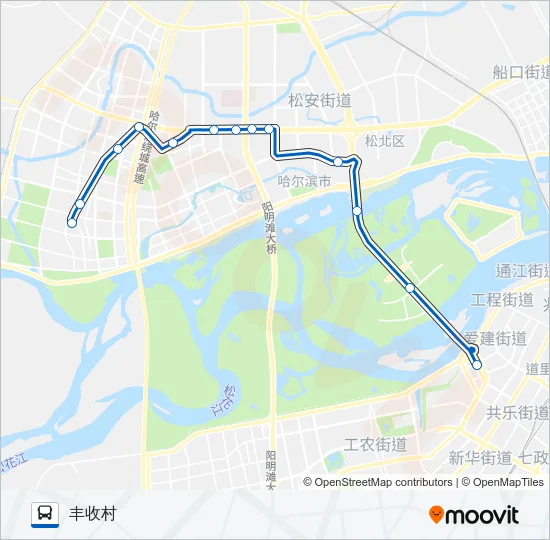 80路丰收村支线 Bus Line Map