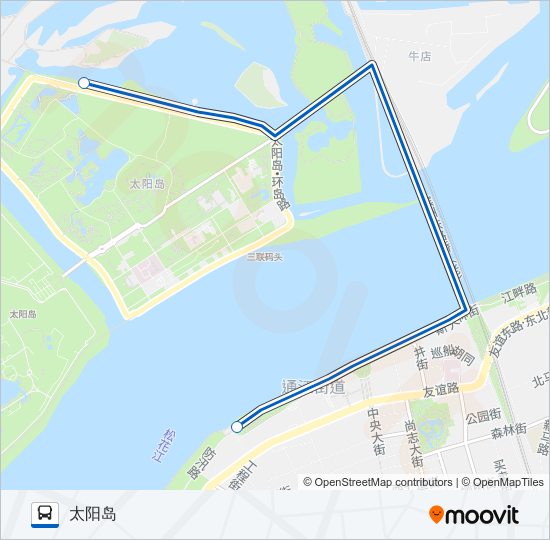 九站码头-太阳岛 bus Line Map