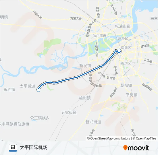 机场大巴火车站线 Bus Line Map