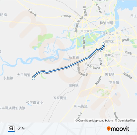公交机场大巴火车站路的线路图