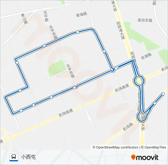 公交20环线定点公交路的线路图
