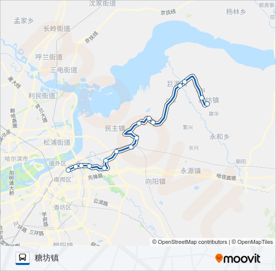 339路糖坊镇支线 Bus Line Map