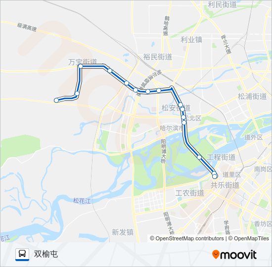 346路双榆屯支线 bus Line Map