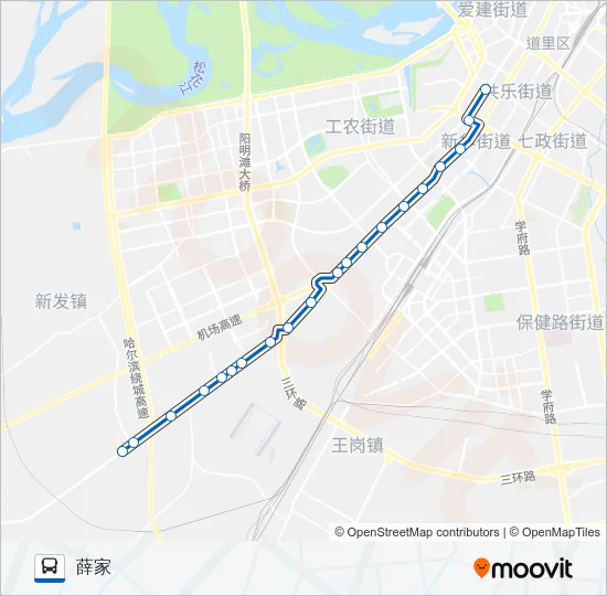 公交335(薛家区间)路的线路图