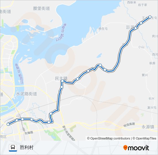 339路胜利村支线1 Bus Line Map