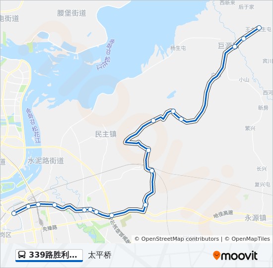 339路胜利村支线3 bus Line Map