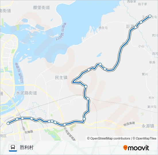 339路胜利村支线3 Bus Line Map
