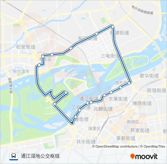 公交旅游观光巴士2号环路的线路图